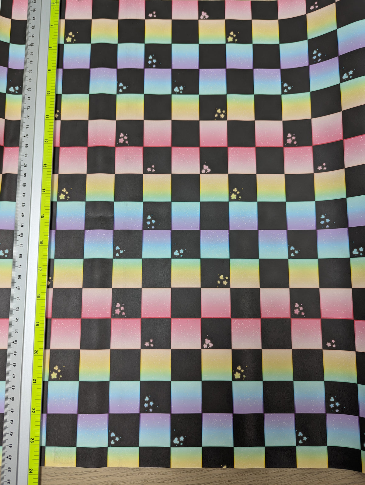 Smooth Vinyl - Polaroid Mice (Coord - Rainbow Checks)