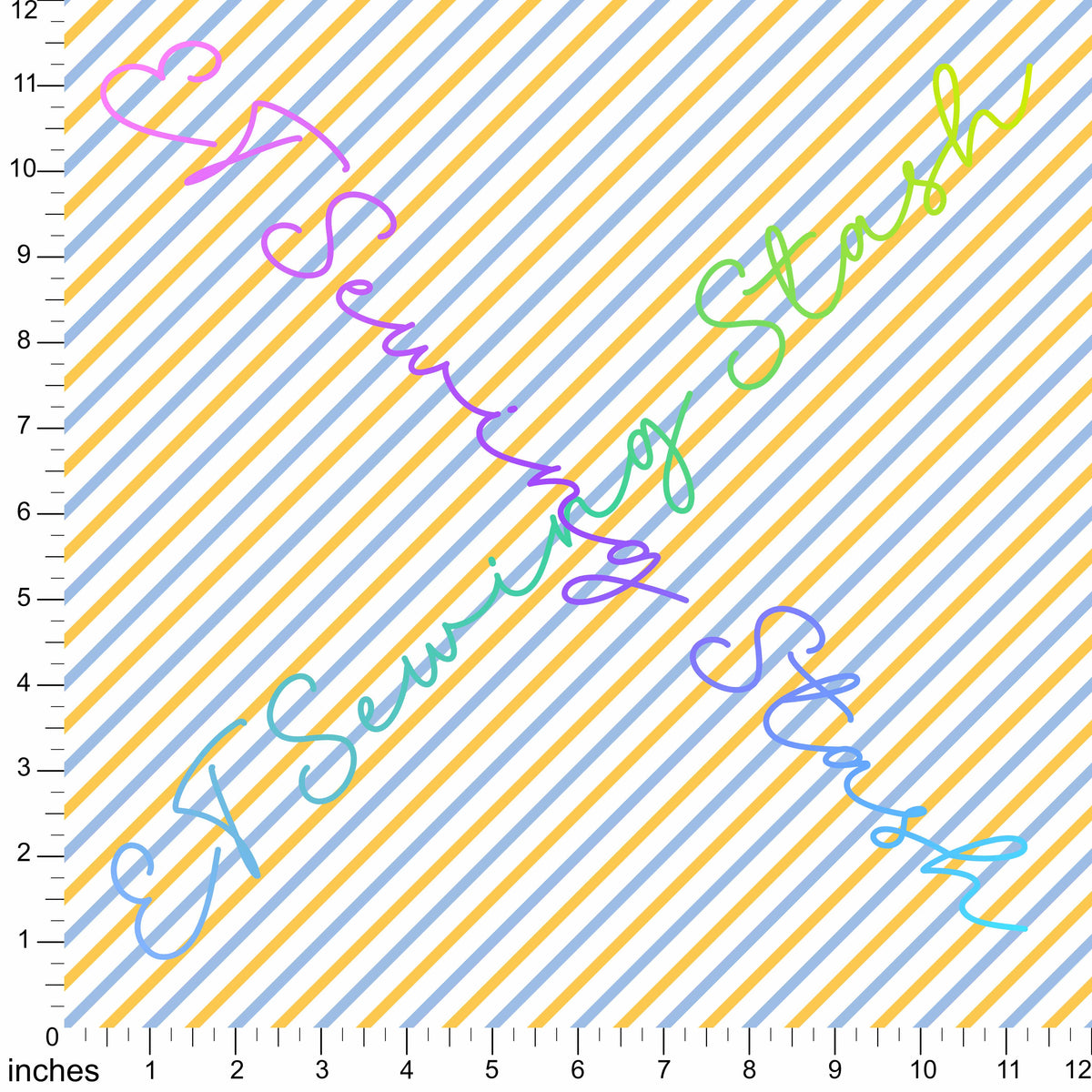 *PREORDER* Yellow and Blue Diagonal Stripes