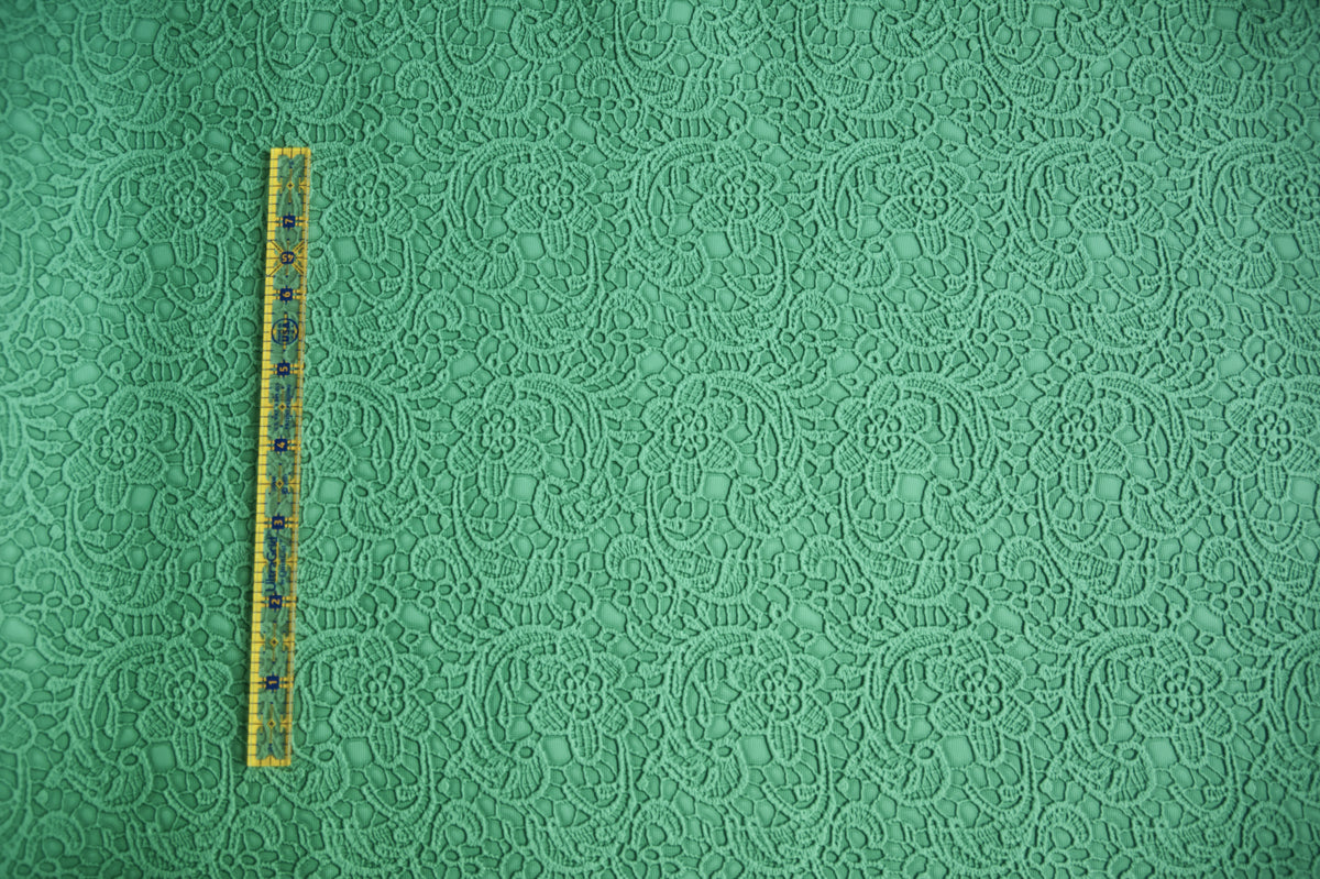 Embossed Lace Vinyl - Emerald