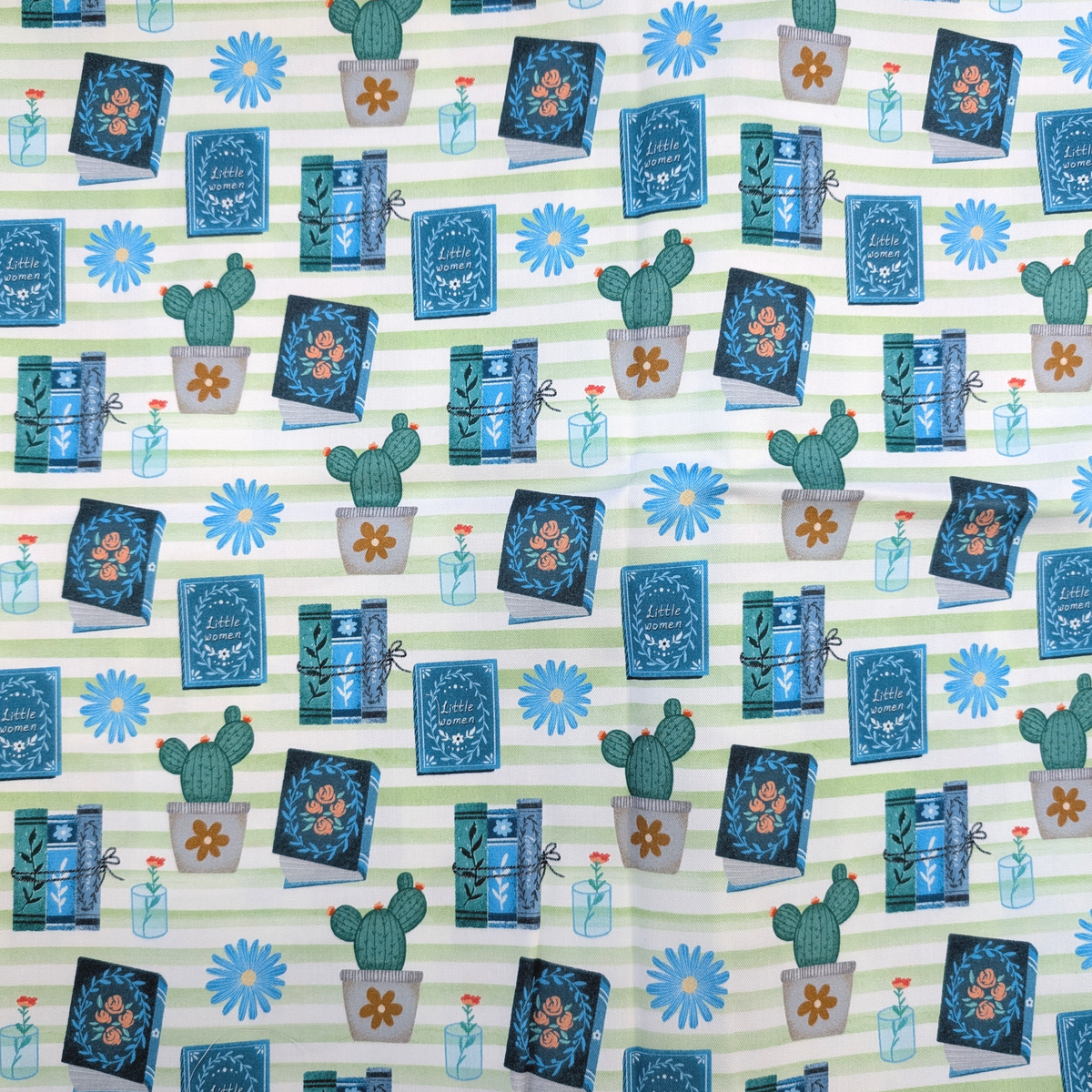 Cotton Twill - Books and Relaxation (4) - 1 metre Pre-cut