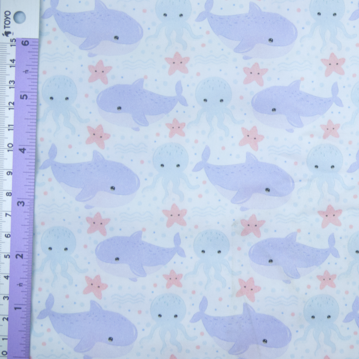 Cotton Twill - Pastel Blue Under The Sea 4 - By the Yard (Copy)