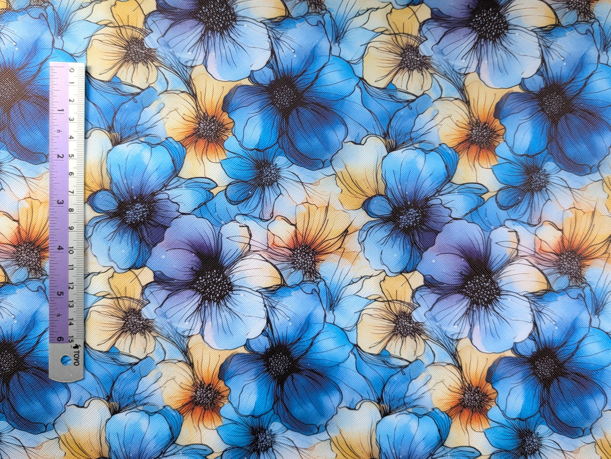 0.8mm Cross-grained Vinyl - Alcohol Ink Flowers #2