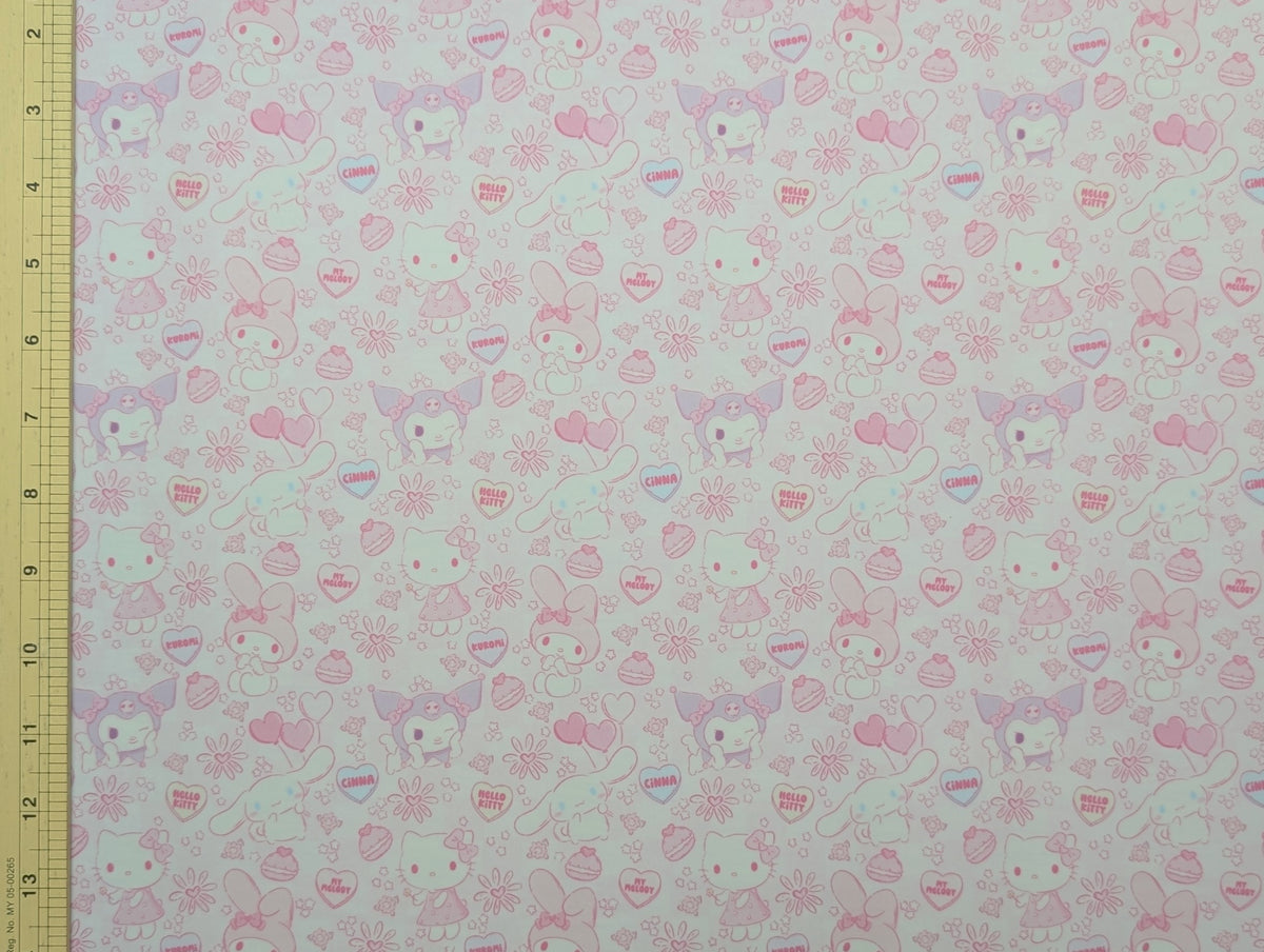Printed Jelly Vinyl - Jap Cat & Friends Pink Valentine (Main)