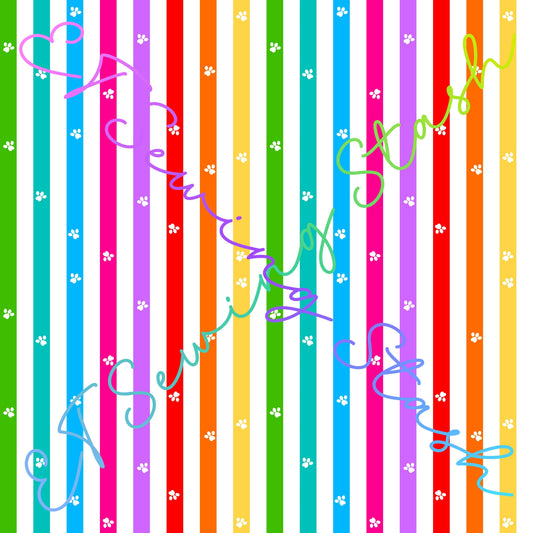 Pups Stripes - Cotton Lycra