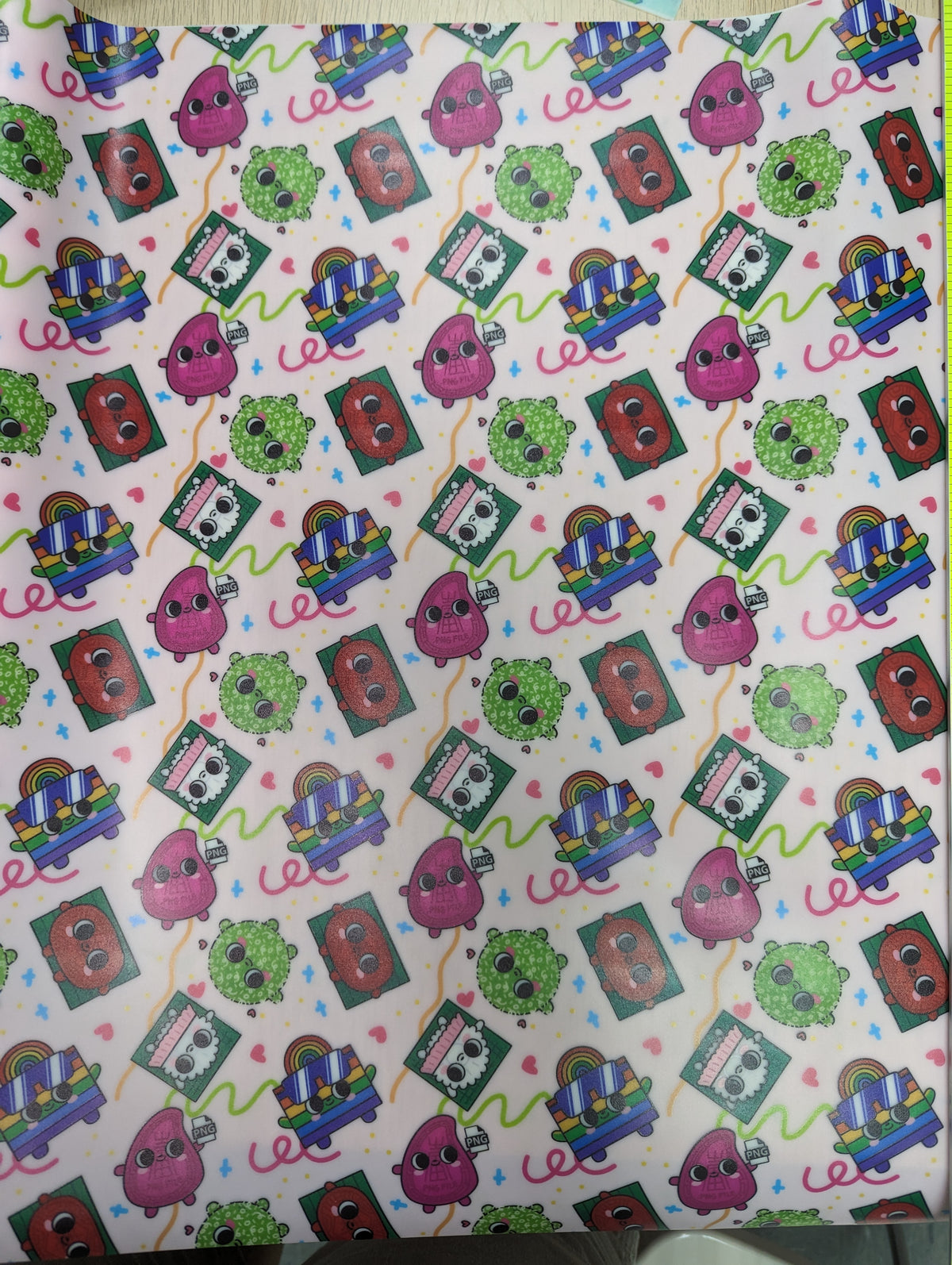 Printed Jelly Vinyl - [ET Sewing Stash X Laugh and Belly] Punny Kuehs - Colourful