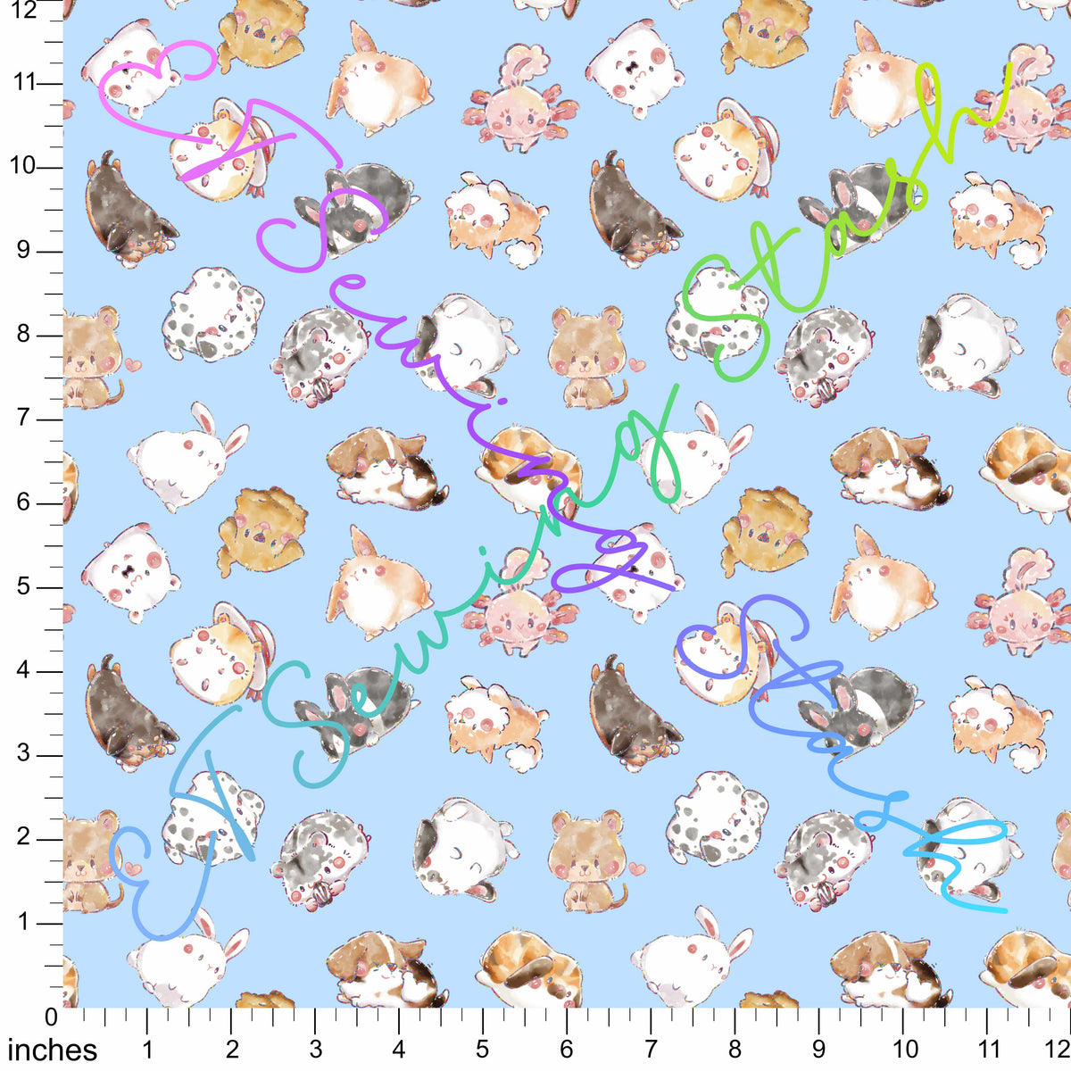 *PREORDER* [ET Sewing Stash X n2y88] Animals (Blue)