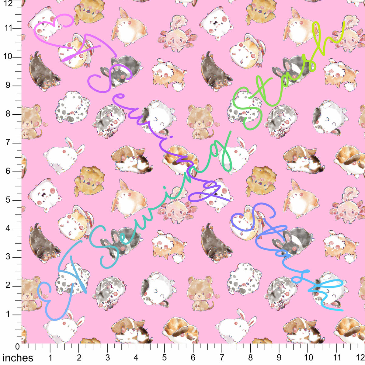 *PREORDER* [ET Sewing Stash X n2y88] Animals (Pink)