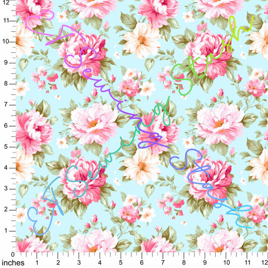 Smooth Vinyl - Cottagecore Peonies (Small Scale)