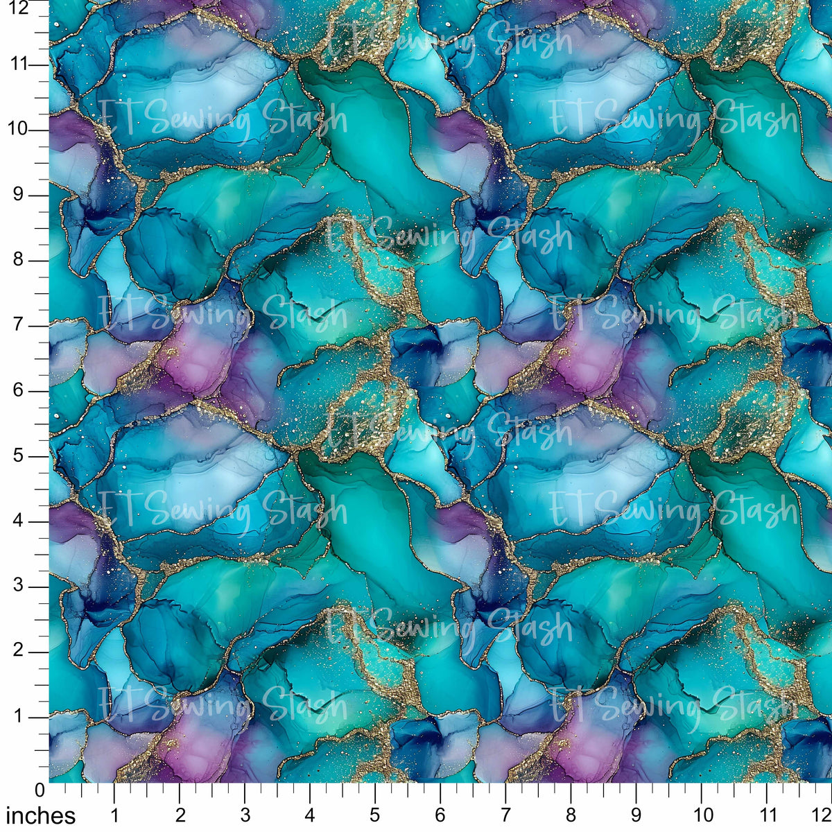 Cotton Twill - Alcohol Ink #8 - By the Metre