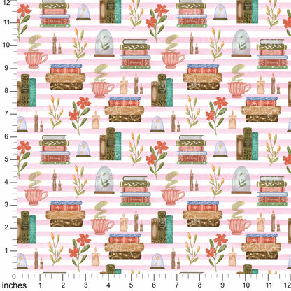 Cotton Twill - Books and Relaxation (2) - 1 metre Pre-cut