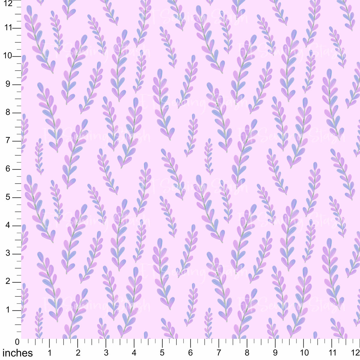 Cotton Twill - Acrylic Flowers - Lavender (Pink) - By the metre