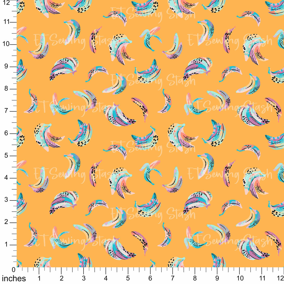 Cotton Twill - Tropical Reverie - Bananas - by the yard