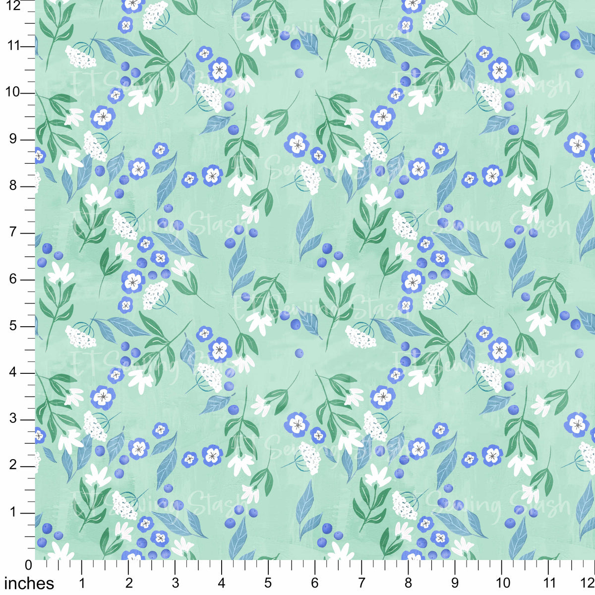 Cotton Twill - Summer Lemons (Toss-White Flowers) - 1 metre Pre-cut