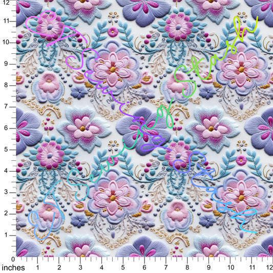 *PREORDER* Floral Party Faux Embroidery