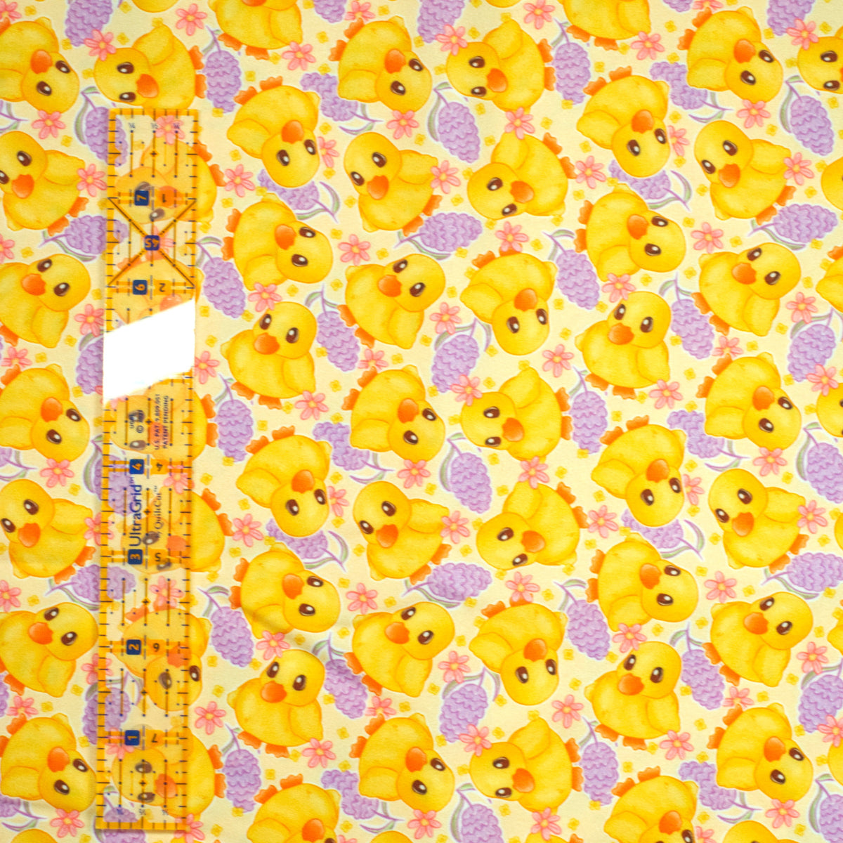 Waterproof Boardshorts - Ducks and Lavender (Yellow) - 1-metre Precut