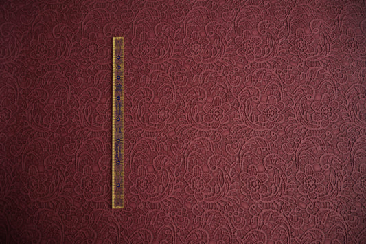 Embossed Lace Vinyl - Merlot