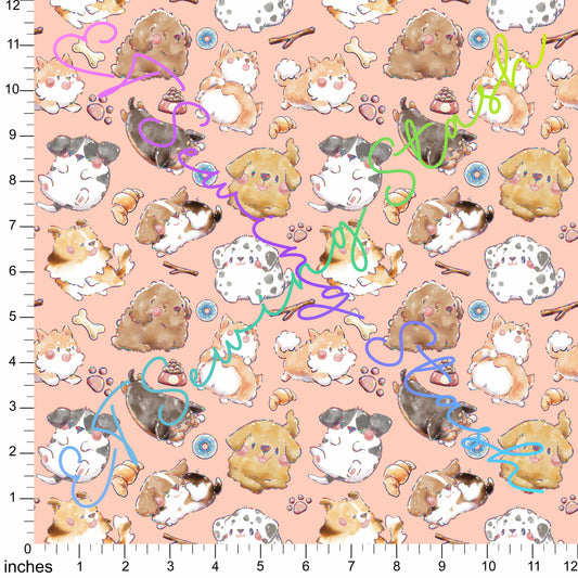 *PREORDER* [ET Sewing Stash X n2y88] Doggies (Main - Peach)