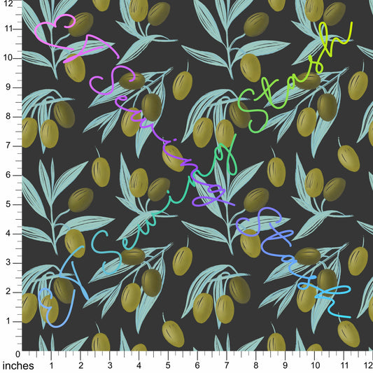 WPC - Painted Fruits - Olives - 1-metre