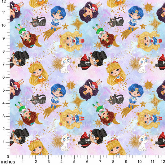 Cotton Twill - Galaxy Girls (Cotton Candy) - By the yard