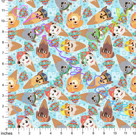 *PREORDER* Patrolling Pups Ice Cream - Blue Checks