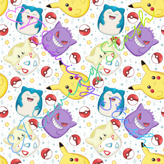 Pocket Monsters Squishies - 0.5mm Clear PVC