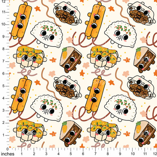 [ET Sewing Stash X Laugh and Belly] Punny Kuehs - Almost Savoury - Cotton Twill - By the yard