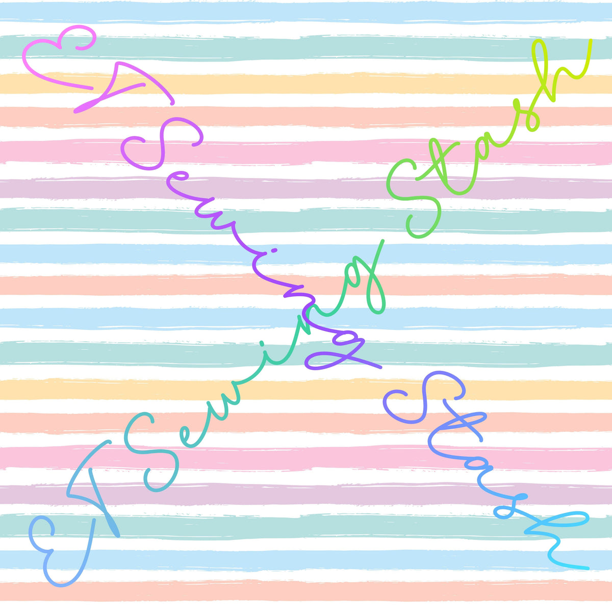 Smooth Vinyl - Pastel Rainbow Stripes
