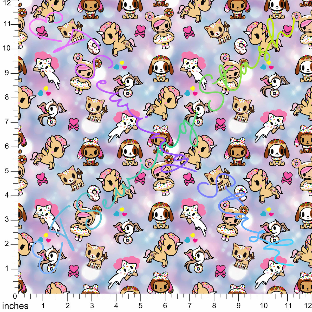 Pebbled Vinyl - Donut and Friends (Cotton Candy)