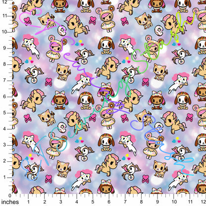 Pebbled Vinyl - Donut and Friends (Cotton Candy)