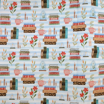Cotton Twill - Books and Relaxation (1) - 1 metre Pre-cut