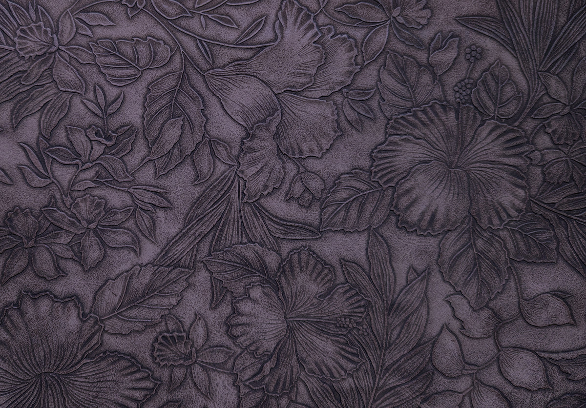 Embossed Flower Vinyl - Dark Mauve