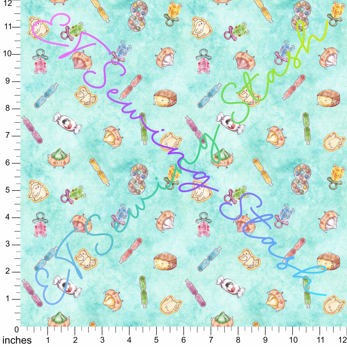 *PREORDER* [ET Sewing Stash X n2y88] Childhood Snacks (Turquoise Wash)