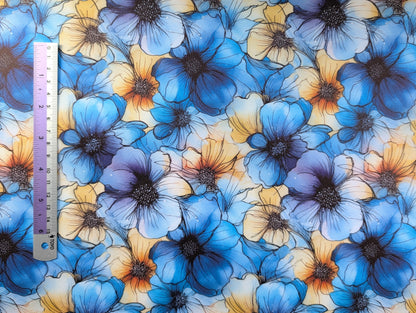 0.8mm Cross-grained Vinyl - Alcohol Ink Flowers #2